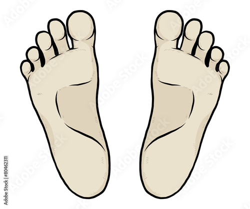left and right sole