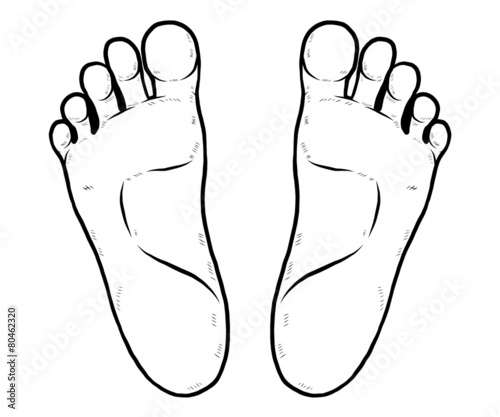 left and right sole