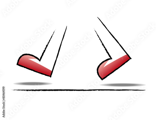 Vector sketch of feet walking