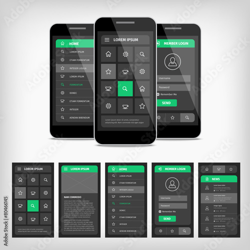 vector illustration of mobile ui