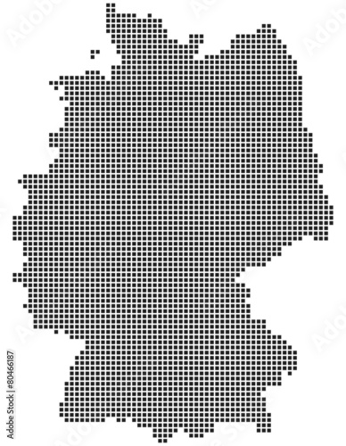Germany map consisting of squares