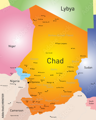 Chad map