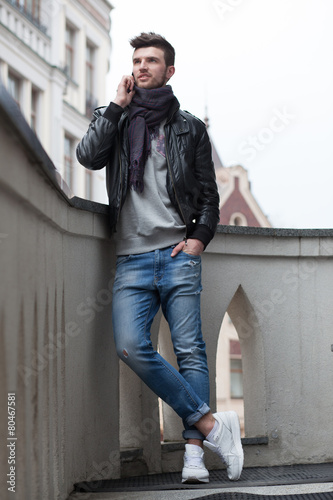 Stylish guy have phone conversation © rasstock