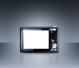 Compact digital camera with empty LCD screen