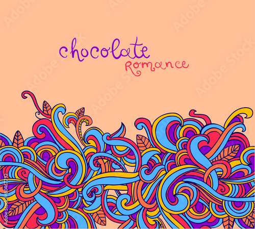 Vector background with abstract curls.