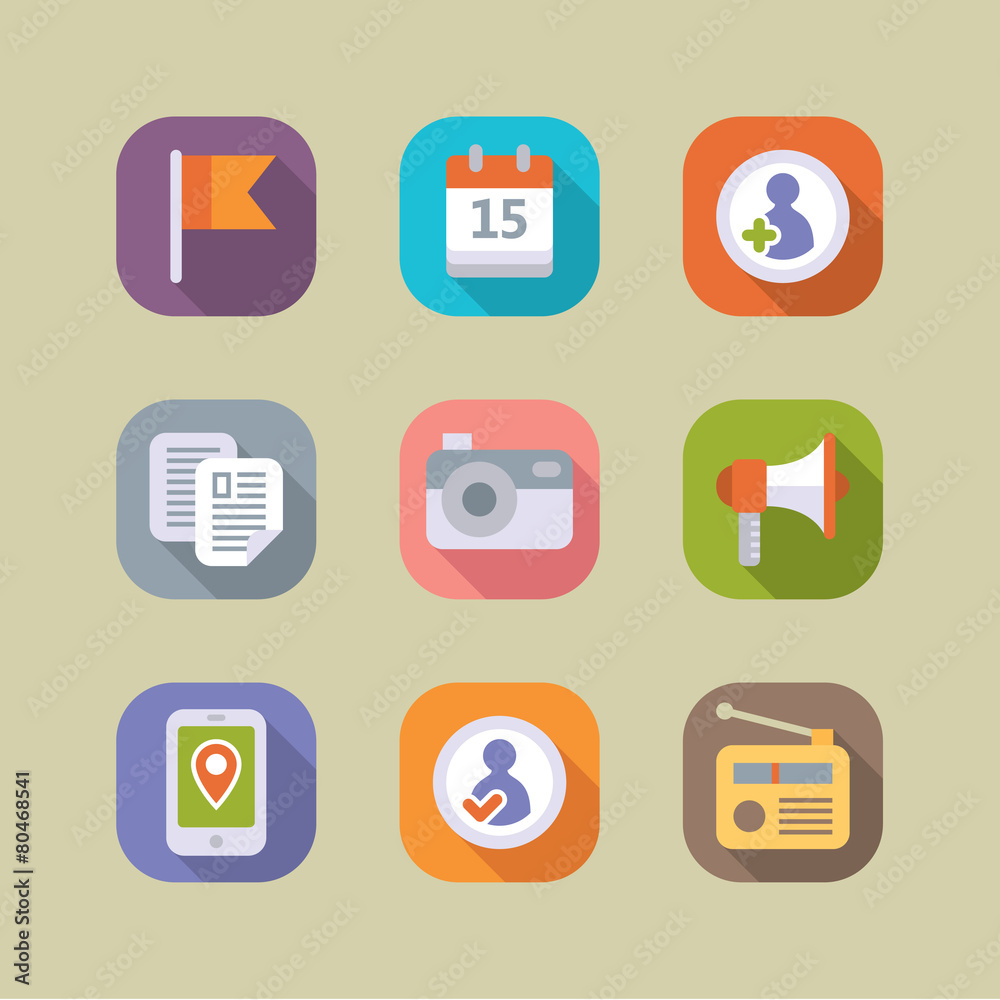 Social media icons set Mobile apps Social media icons set Mobile apps