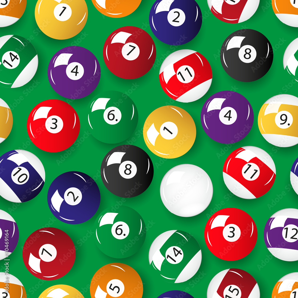 set of color billiards balls seamless pattern eps10 set of color billiards balls seamless pattern eps10
