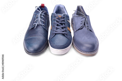 Blue male shoes