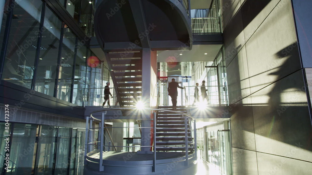 Diverse team of business people in a light and modern office building