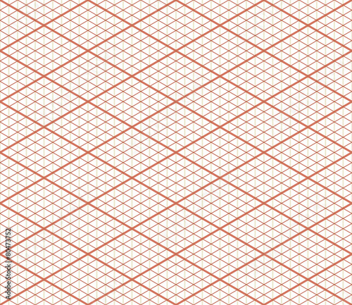 Red Retro Isometric Vector Seamless Grid Layout photo