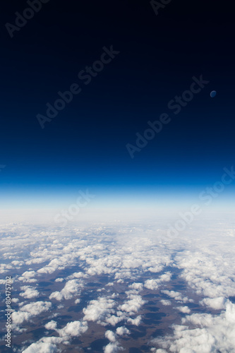 High above the clouds