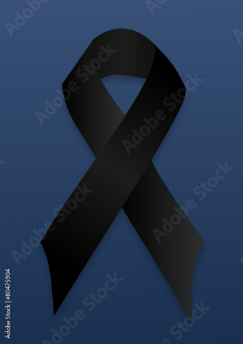 black mourning ribbon