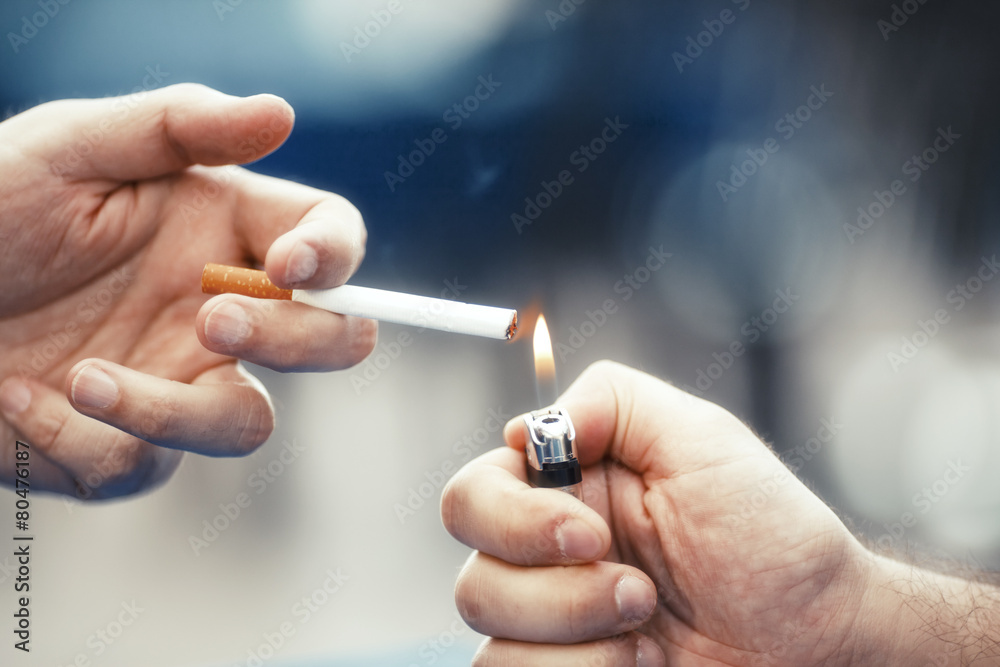 Lighting Cigarette Lighting Cigarette