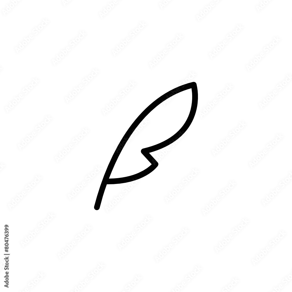 Feather - Trendy Thin Line Icon Feather - Trendy Thin Line Icon