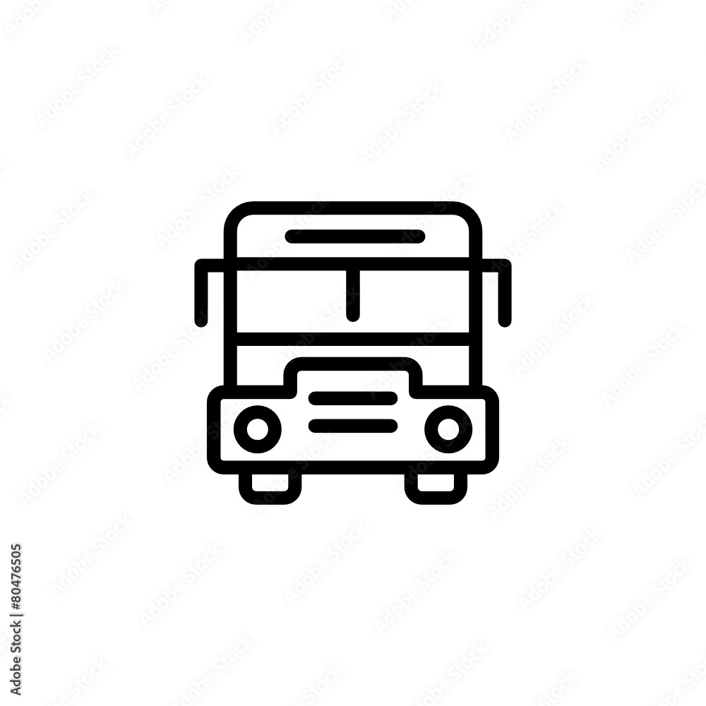 School Bus - Trendy Thin Line Icon School Bus - Trendy Thin Line Icon