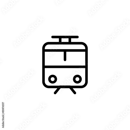 Train - Trendy Thin Line Icon