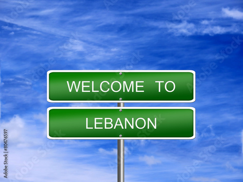 Lebanon Welcome Travel Sign