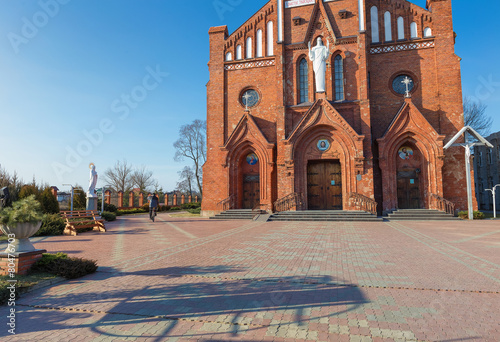 Catholic Cathedral on the Pastavy town. photo