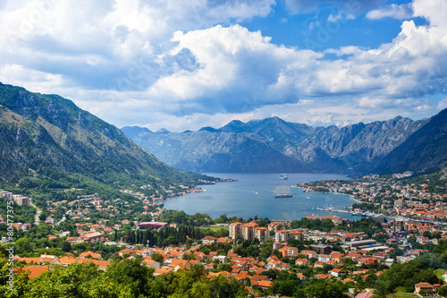 Top view of the Bay of Kotor panorama, Montenegro. © Nightman1965