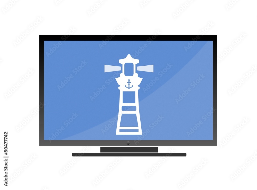 Phare dans un écran de télévision Phare dans un écran de télévision