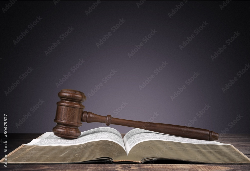 Legal System. Gavel over the opened law book Legal System. Gavel over the opened law book