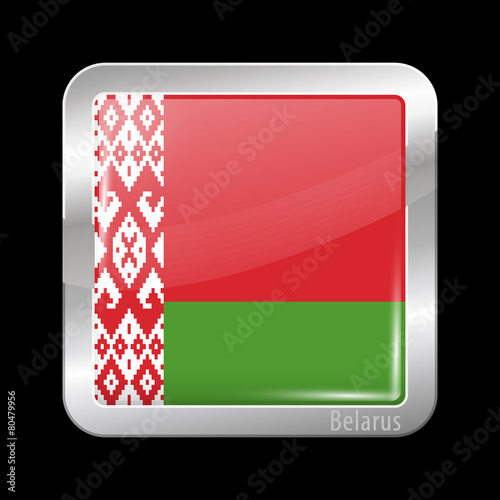 Flag of Belarus. Metal Icons photo