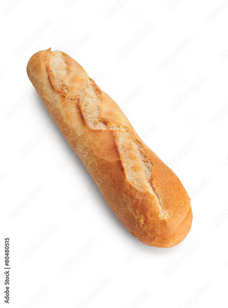 Fresh bread isolated on a white background