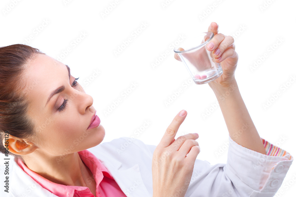 Medicines in hand of doctor. Medicines in hand of doctor.