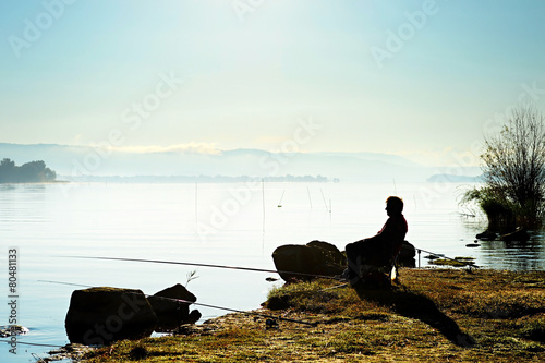 Fishing on the lake