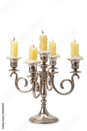 old candlestick with candles