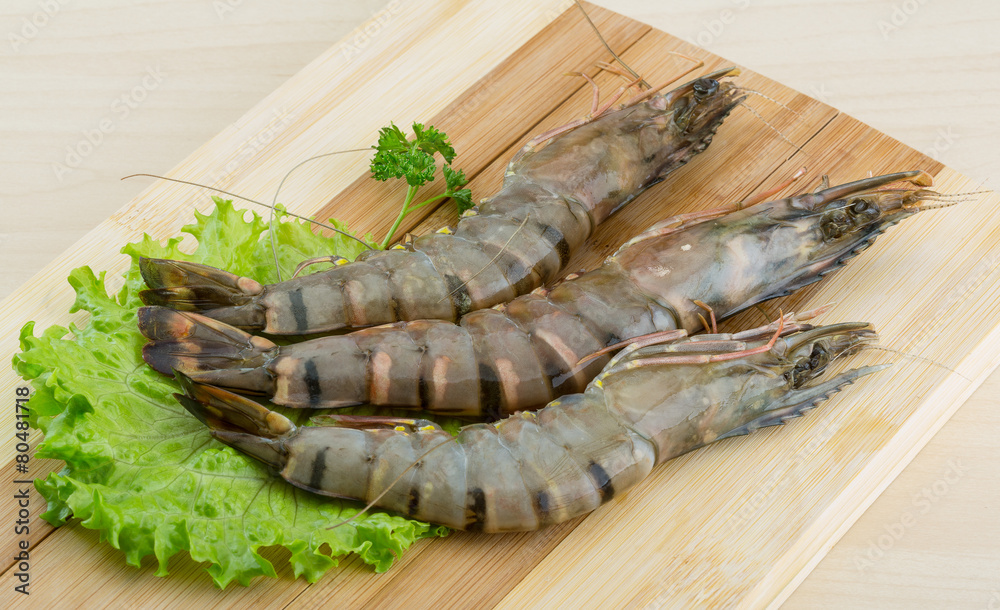 Raw tiger shrimps Raw tiger shrimps