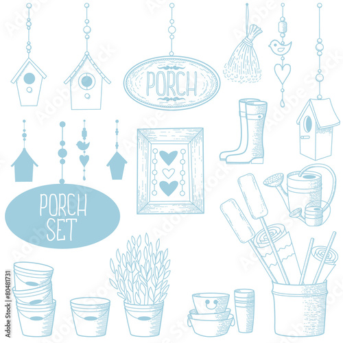 Vector porch decor
