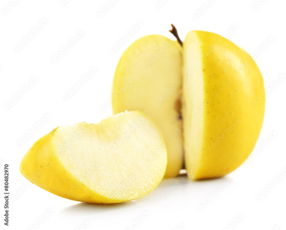 Juicy apple isolated on white