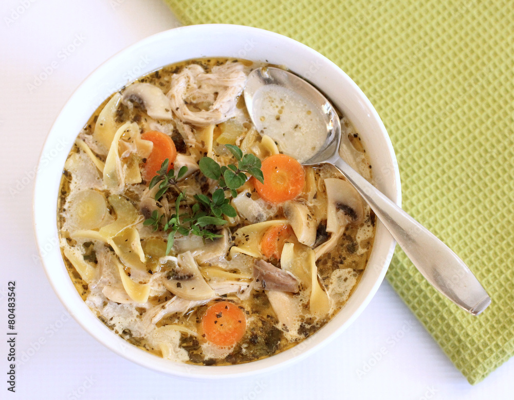 Homemade chicken noodle soup