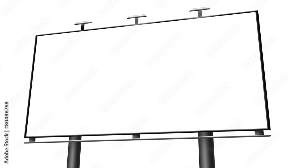 Blank billboard isolated on white background Blank billboard isolated on white background