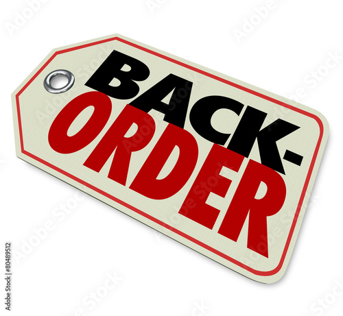 Back Order Price Tag Store Merchandise Not Available Sold Out