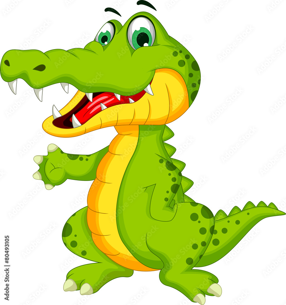 Fototapeta premium crocodile cartoon posing