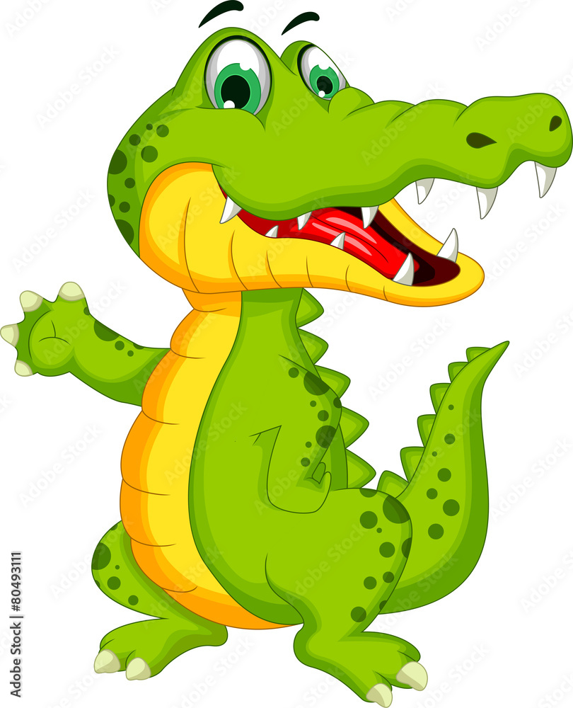 Fototapeta premium crocodile cartoon posing