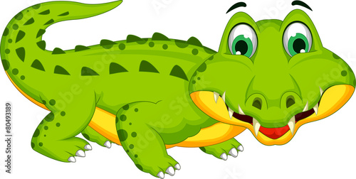crocodile cartoon posing