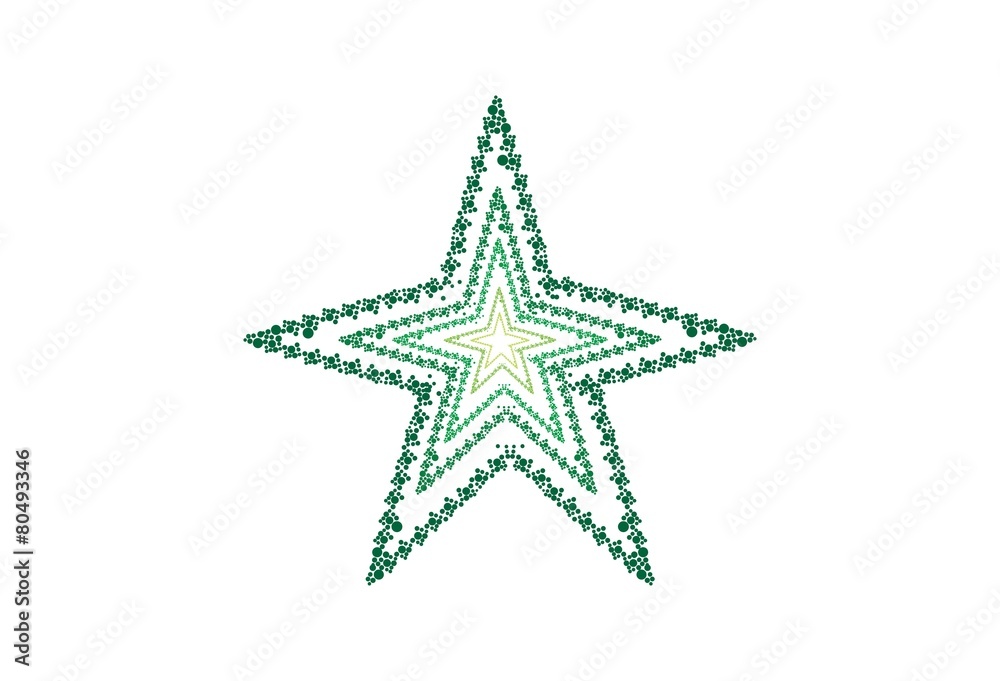 Obraz premium Sparkling Green Star