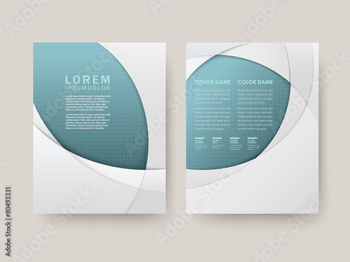 brochure with elegant arc design