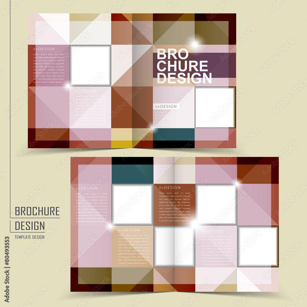 Fototapeta premium modern half-fold brochure design