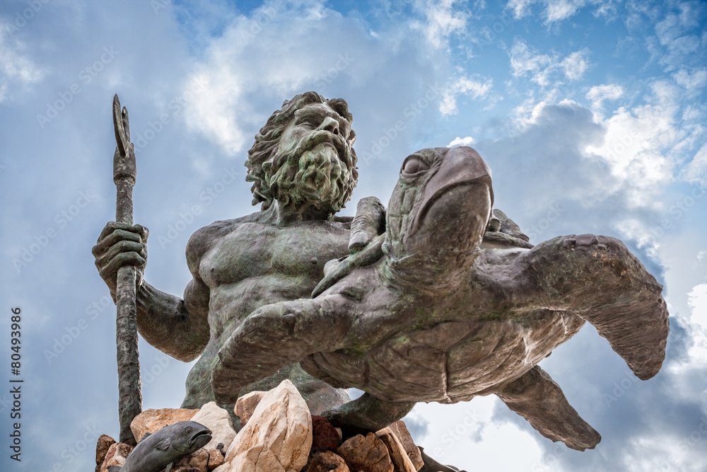 Naklejka premium King Neptune Statue at Virginia Beach