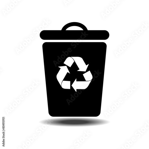 Obraz na płótnie trashcan icon w salonie