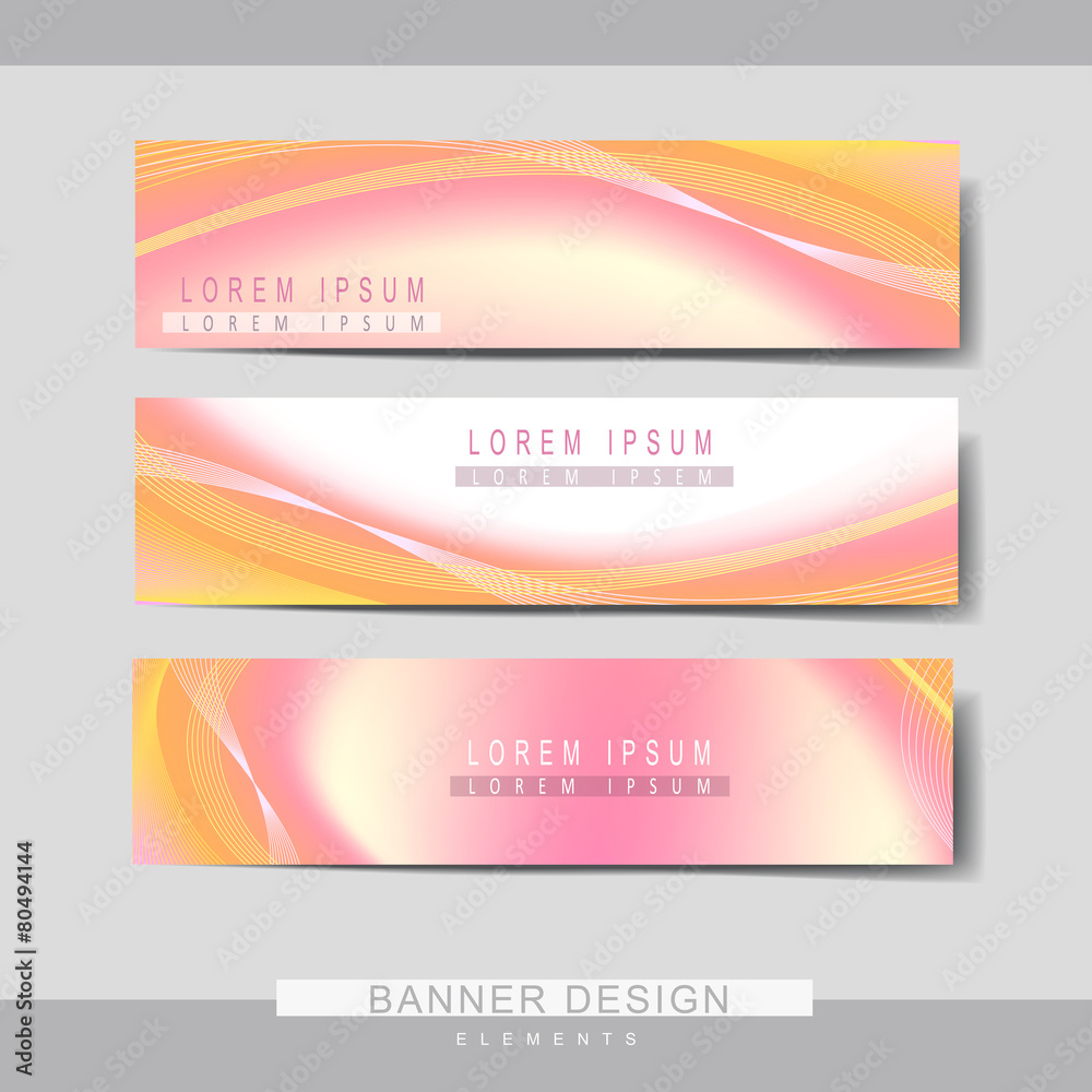 abstract banner template set design abstract banner template set design