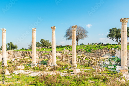 Roman ruins at Umm Qais in northern Jordan.