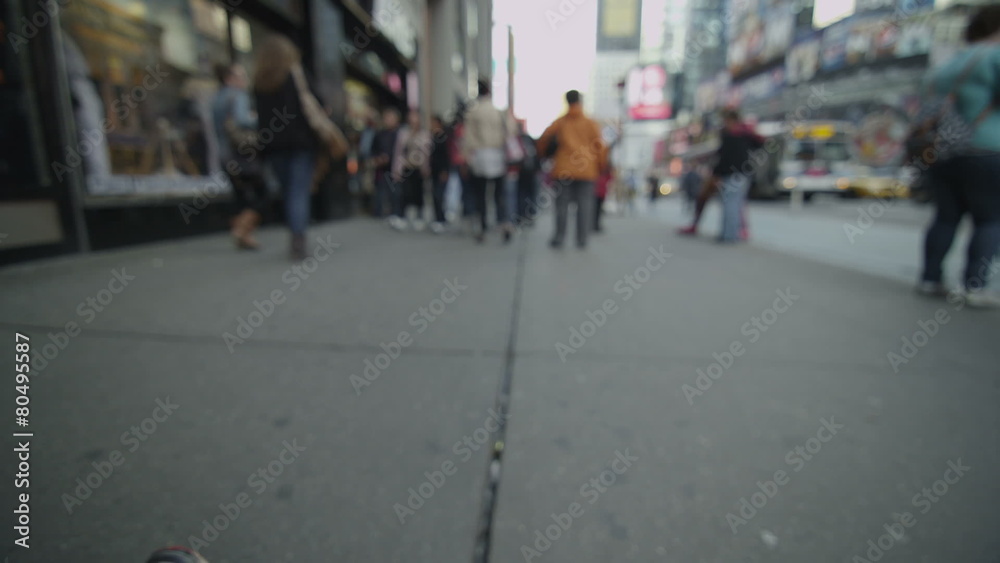 Journey through a New York City street from a pedestrian's point of view Journey through a New York City street from a pedestrian's point of view