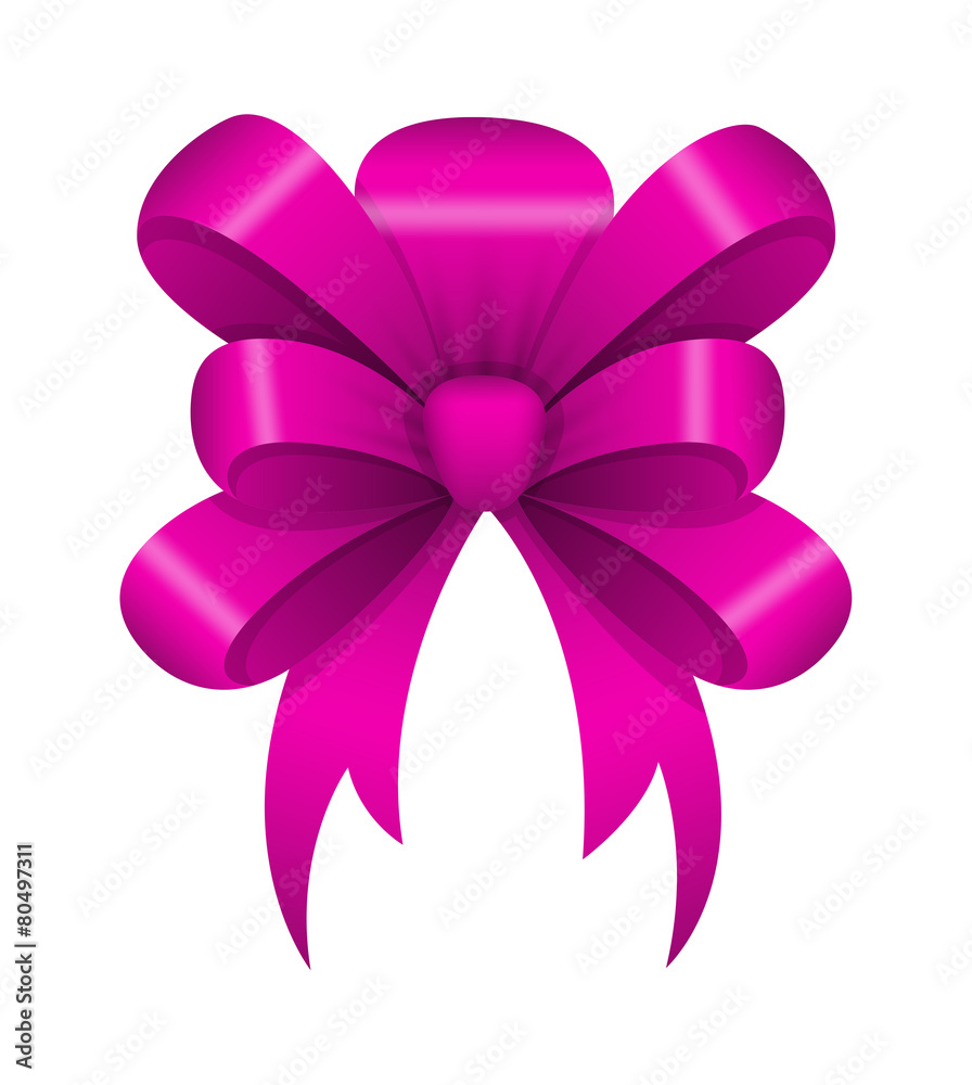Shiny Pink Ribbon Bow Shiny Pink Ribbon Bow