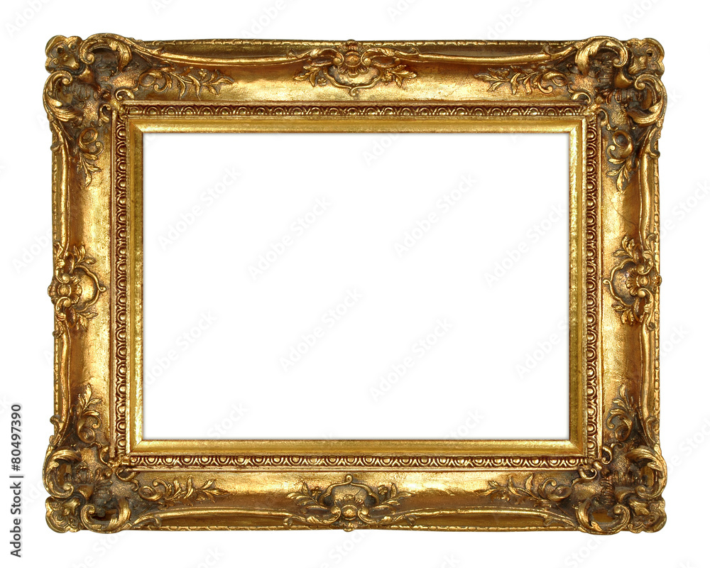 Gold Picture Frame - obrazy, fototapety, plakaty 