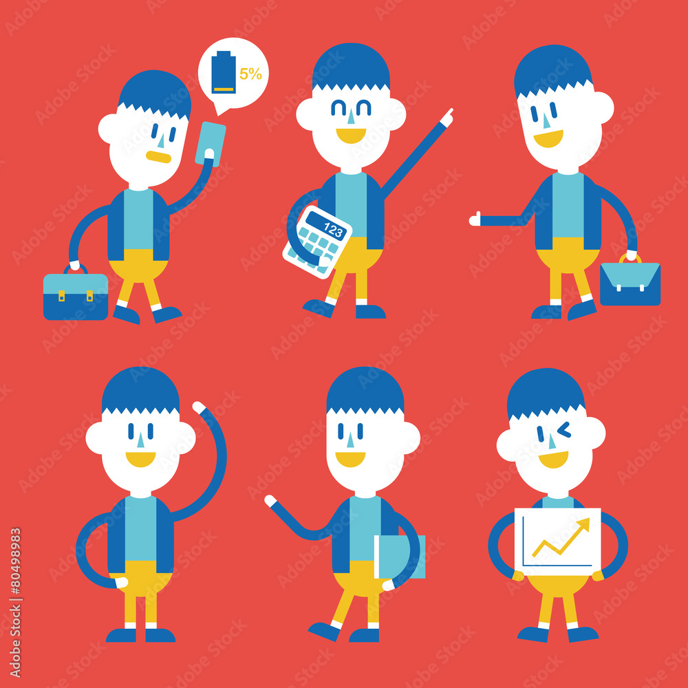 Character illustration design. Businessman set cartoon Character illustration design. Businessman set cartoon